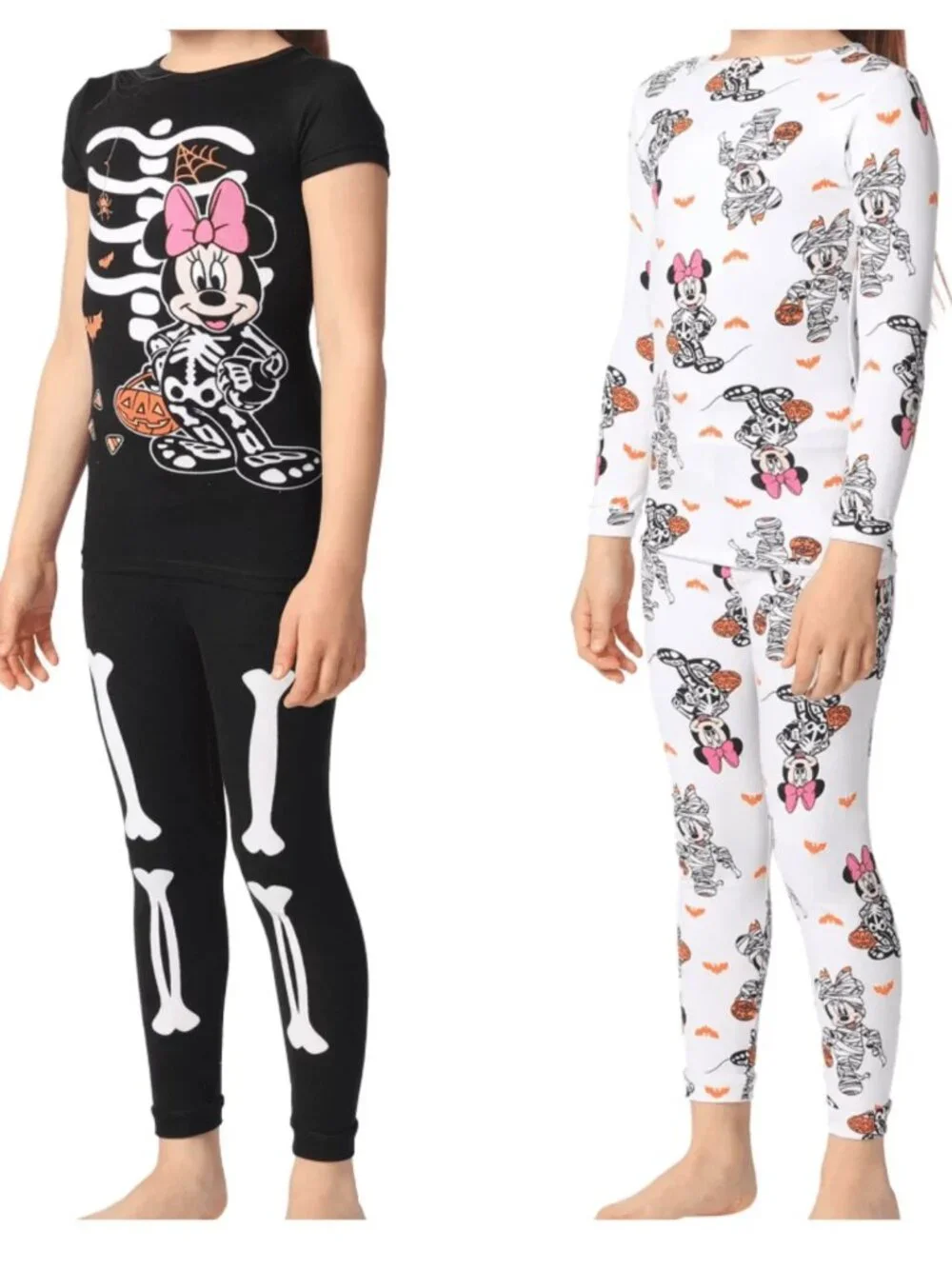 Disney Minnie Mouse Toddler Girls Size 3T Halloween 4 Piece Pajama Set NWT - Picture 1 of 7